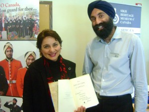 2014-10 KGM conference - signed book to Sikh Heritage Museum